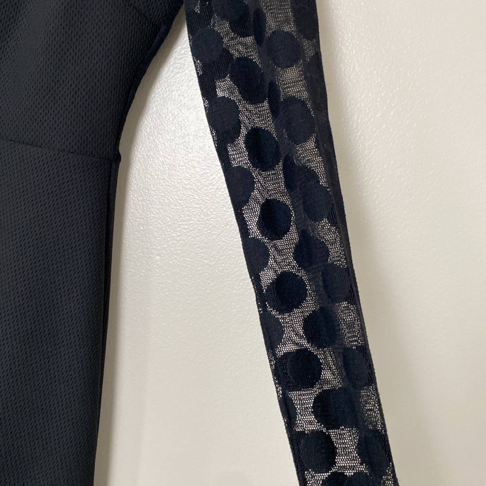 Lulus In Hot Dot-ter Long Sleeve Black Dress - Picture 6 of 11